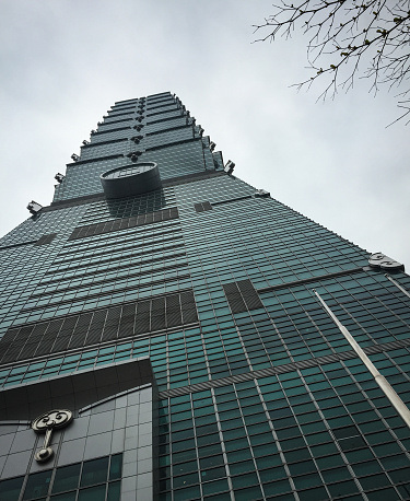 TAIPEI, TAIWAN - MAR 22, 2015. Taipei 101 Building in Taipei, Taiwan. Taiwan is one of the largest economy in Asia.