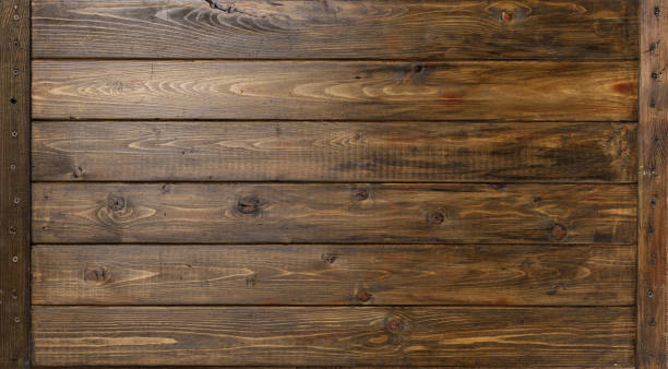 istock Dark brown wooden planks for a background 1522723289