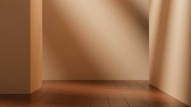 istock empty room studio, corridor, tile floor background stage, empty room with sunlights beams and shadows 1522935745
