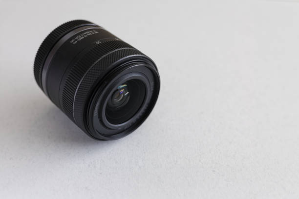 istock Camera lens on a white background. Close-up. View from above. 1522955608