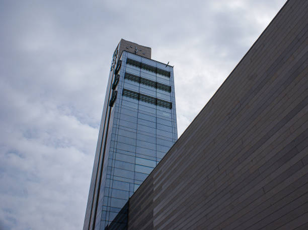 istock Low angle view of a modern building against the sky 1523043357