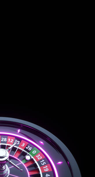 istock Roulette Wheel, Gambling Concept With Purple Neon Lights 1523050138