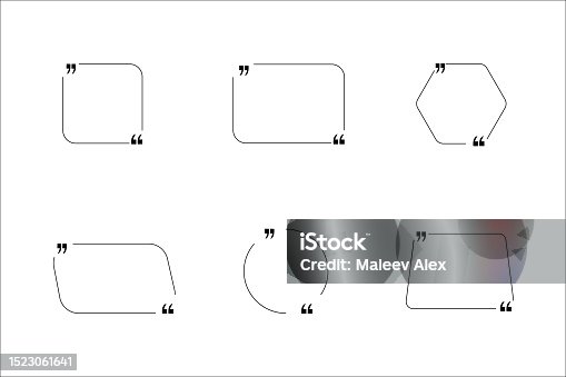 istock Set of vector quote templates. 1523061641
