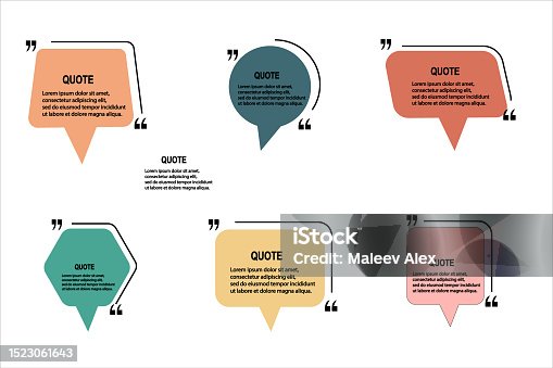 istock Set of vector quote templates. 1523061643