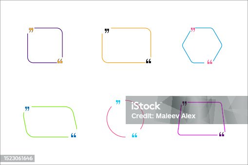 istock Set of vector quote templates. 1523061646