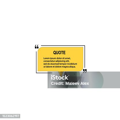 istock Set of vector quote templates. 1523062197