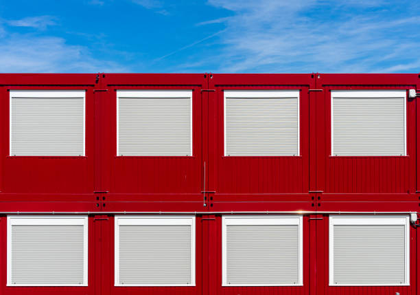 istock Close up of red container building 1523071093