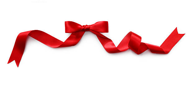 Red Satin Ribbon With Bow Stock Photo - Download Image Now - Ribbon -  Sewing Item, Tied Bow, Red - iStock