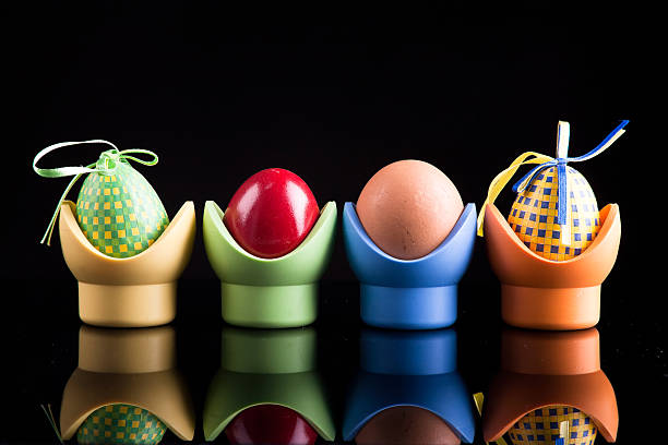 Four Easter Eggs stock photo