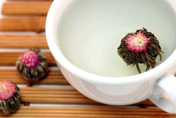 중국 자스민 티 - green tea jasmine tea chinese tea 뉴��스 사진 이미지