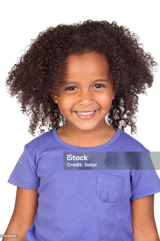 Adorable african little girl with beautiful hairstyle Adorable african little girl with beautiful hairstyle isolated over white African Ethnicity Stock Photo