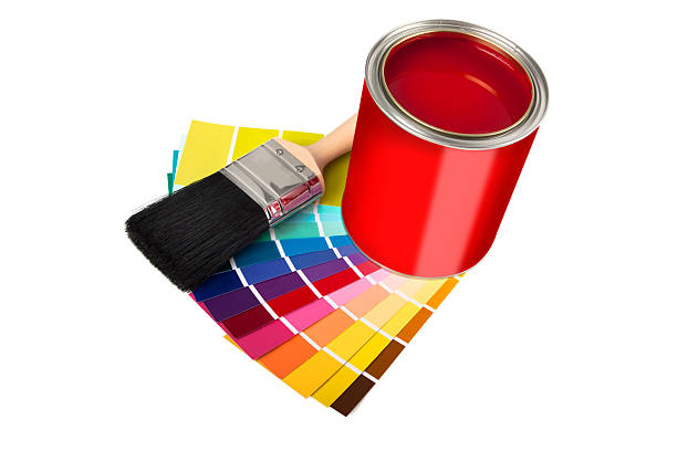 istock paint pot and multi coloured swatches 152311777