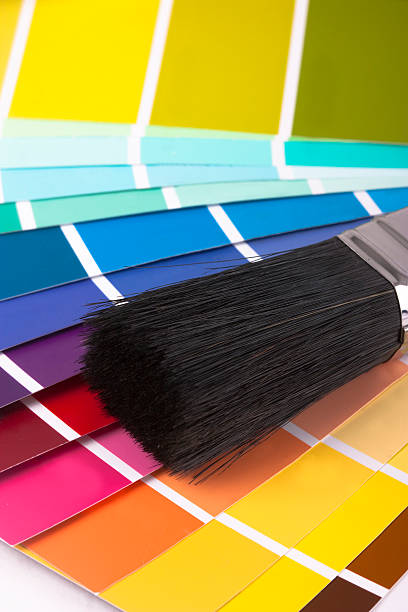 istock paint swatches and paintbrush close up 152311797