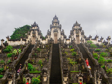 Bali, Indonesia - February 15, 2023: View of the Pura Lempuyang Hindu temple.