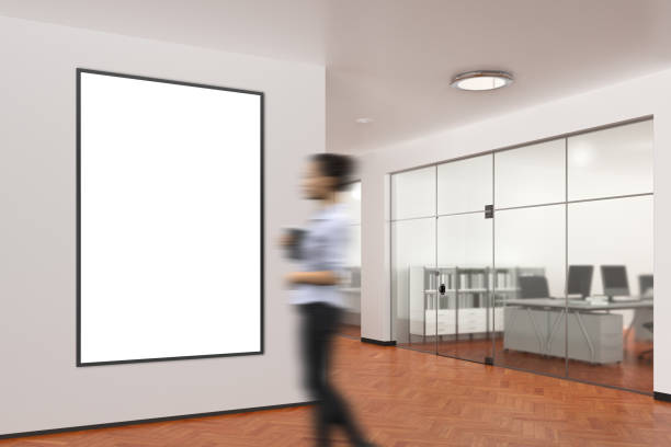 istock Blank poster on the wall in modern office 1523456318
