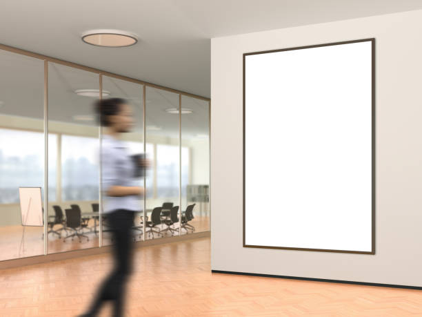 istock Blank poster on the wall in modern office 1523463490