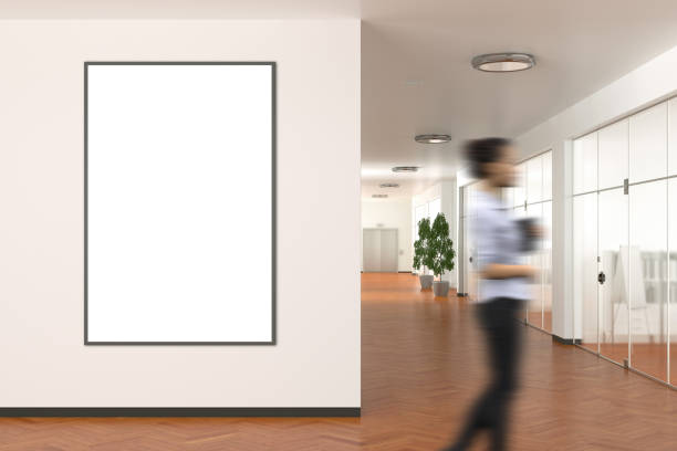 istock Blank poster on the wall in modern office 1523469512