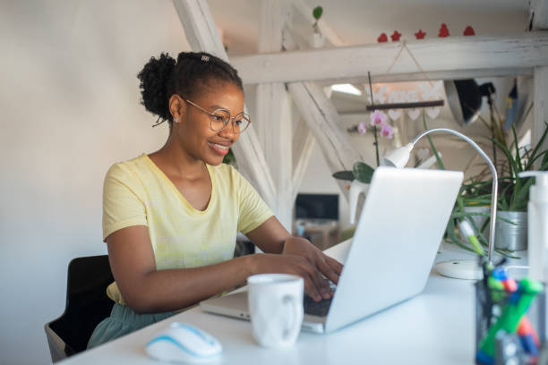 istock Young woman working from home 1523659105