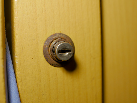 Keyhole in an old cupboard