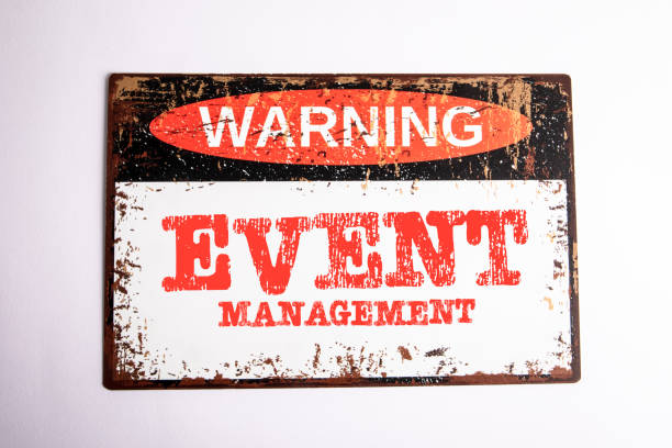 istock Event Management Concept. Warning sign with text on a white background 1523810899