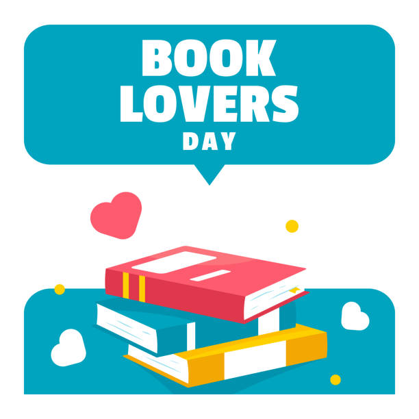 Book Lovers Day Flat Illustration event Book Lovers Day Flat Illustration event Book Lover's Day stock illustrations