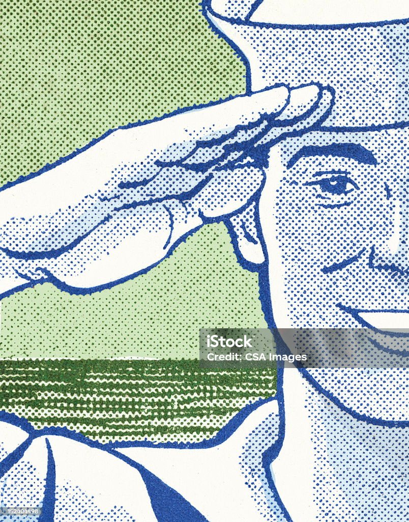 Marine Salutieren - Lizenzfrei Retrostil Stock-Illustration