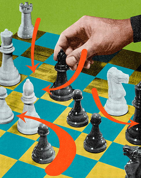 illustrazioni stock, clip art, cartoni animati e icone di tendenza di scacchi sposta - chess