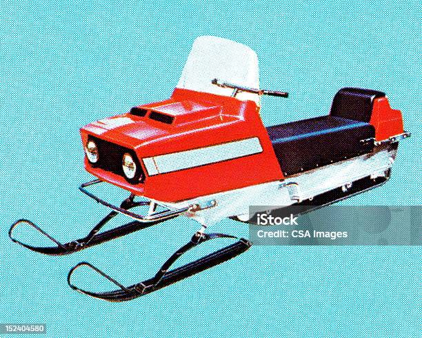 Ilustración de Snowmobile Vintage y más Vectores Libres de Derechos de Motonieve - Motonieve, Ausencia, Color - Tipo de imagen