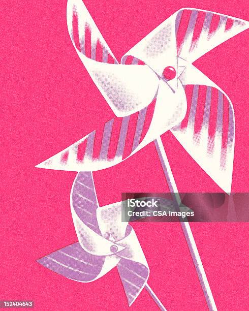 Pinwheels - Arte vetorial de stock e mais imagens de Moinho de Papel - Moinho de Papel, Arte e Artesanato - Arte visual, Brinquedo