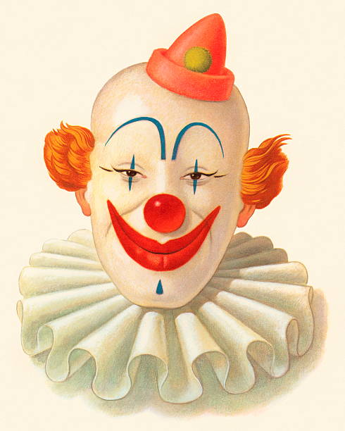 illustrations, cliparts, dessins animés et icônes de souriant clown - clown