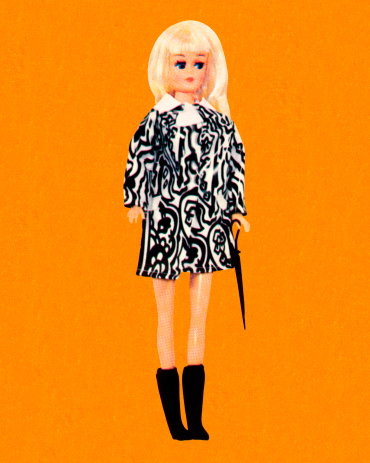 Blonde Fashion Doll Wearing Miniskirt