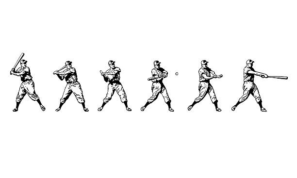 야구 플레이어 at bat - baseball batter stock illustrations