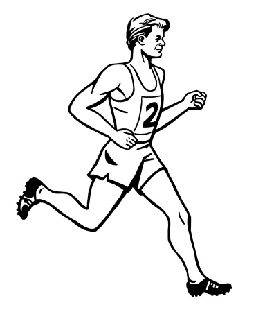 Man Running in a Race