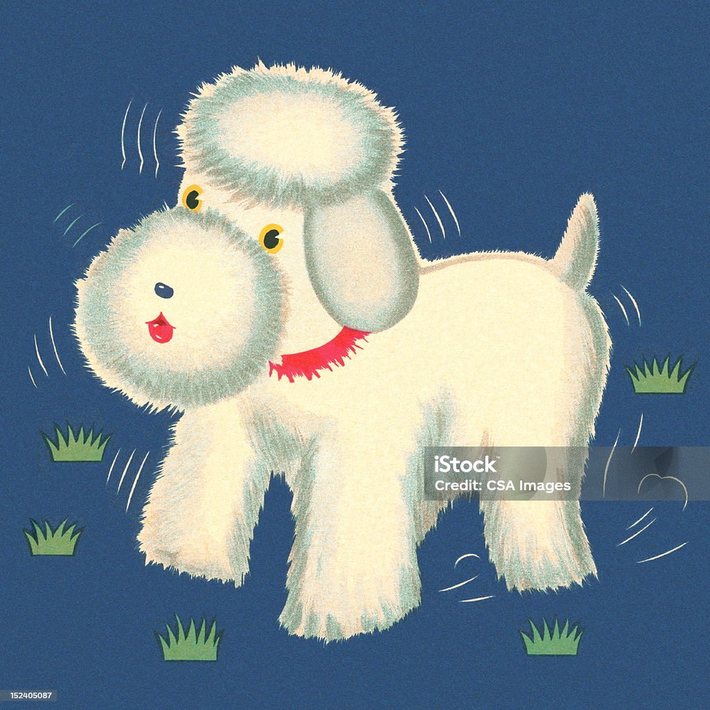 Cane bianco - Illustrazione stock royalty-free di Animale