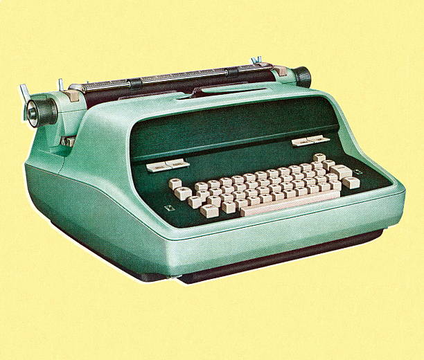 ilustrações, clipart, desenhos animados e ícones de vintage máquina de escrever - teclado de máquina de escrever