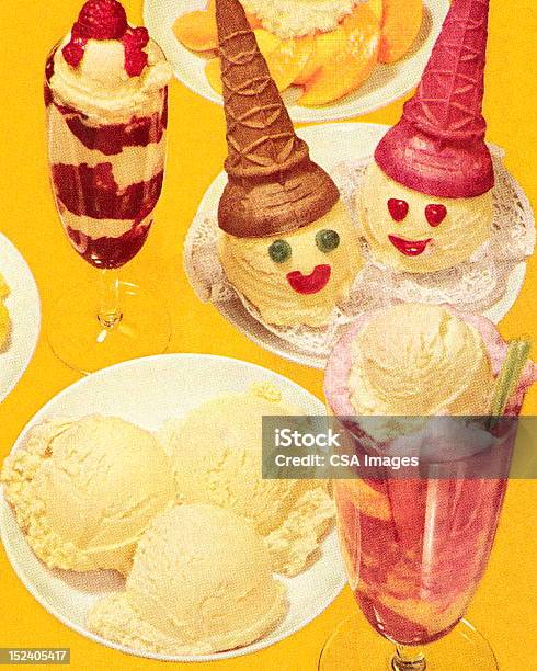 アイスクリームのスナック - レトロ調のベクターアート素材や画像を多数ご用意 - レトロ調, アイスクリーム, イラストレーション