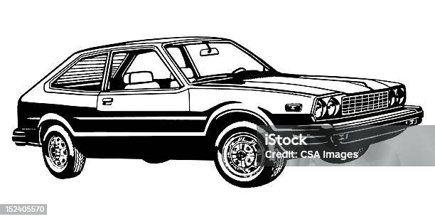 Automobile Depoca - Immagini vettoriali stock e altre immagini di Automobile - Automobile, Bianco e nero, Composizione orizzontale