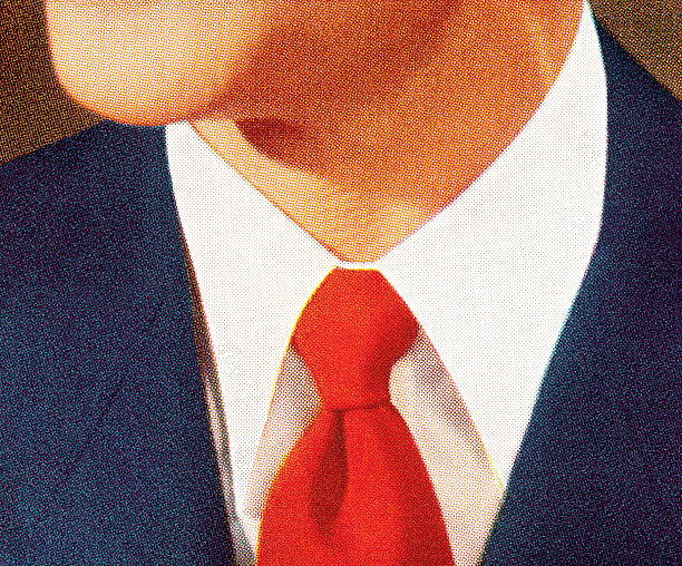 人の首の眺め - シャツとネクタイ点のイラスト素材／クリップアート素材／マンガ素材／アイコン素材