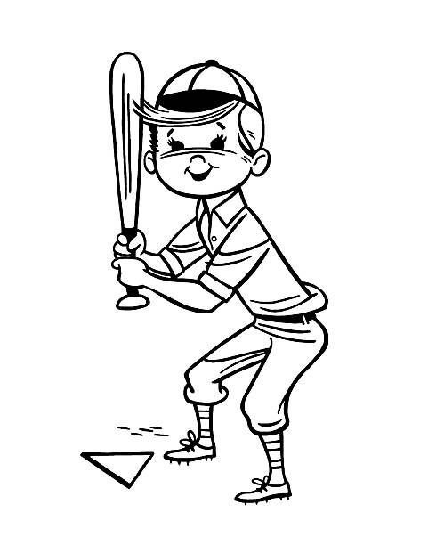 50+ Boy Holding Baseball Bat Stock Illustrations, Royalty-Free Vector ...