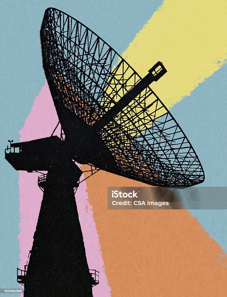 Satelita Radar - Zbiór ilustracji royalty-free (Antena satelitarna)