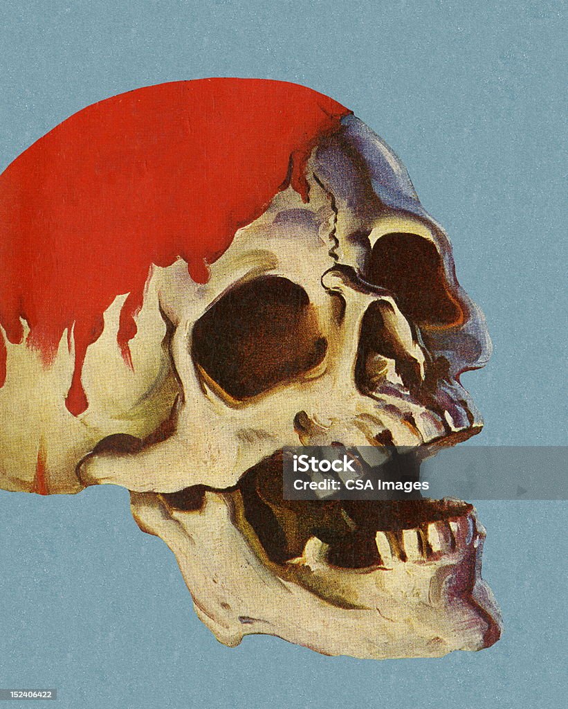 Bloody motif crâne - Illustration de Crimes et délits libre de droits