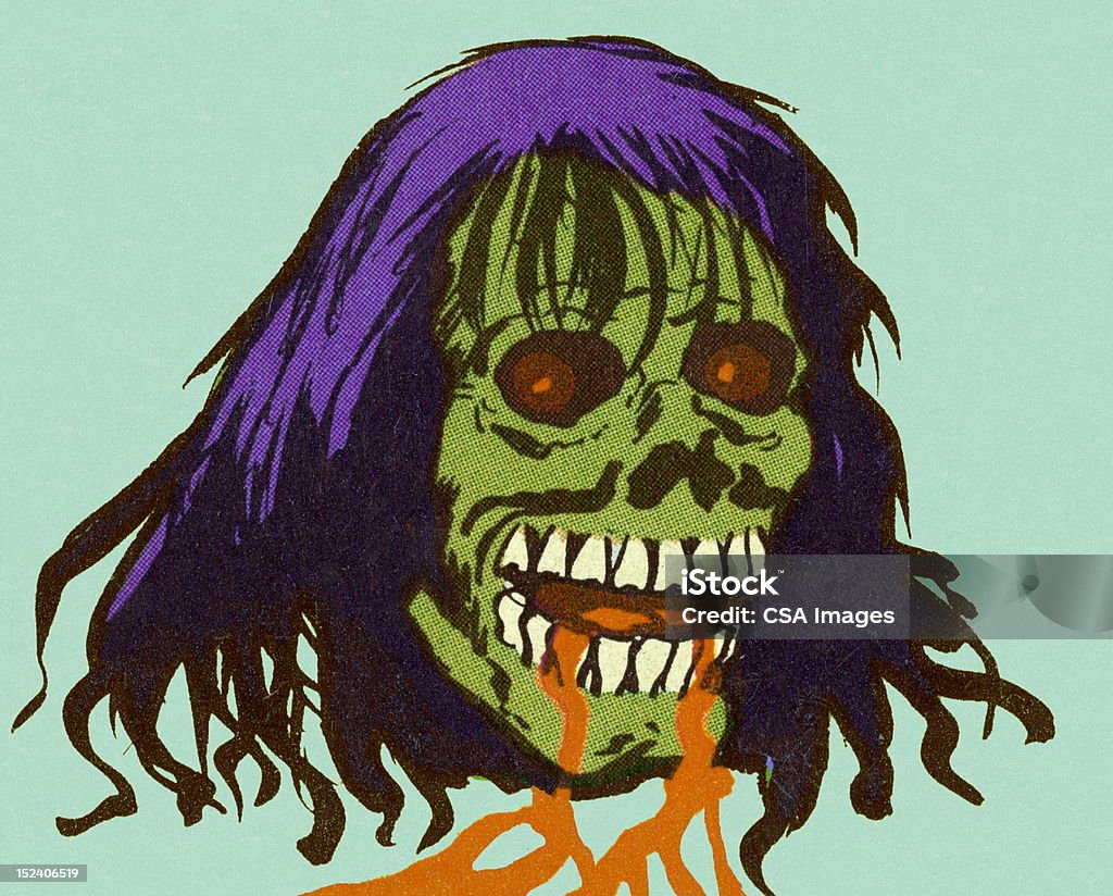 Testa di Zombie - Illustrazione stock royalty-free di Close-up