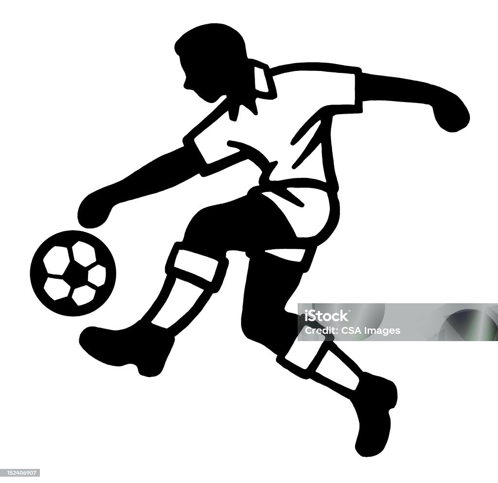 Homem com bola de futebol - Royalty-free Adulto Ilustração de stock