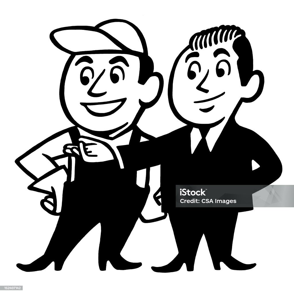 Business Man and Worker Adult stock illustration