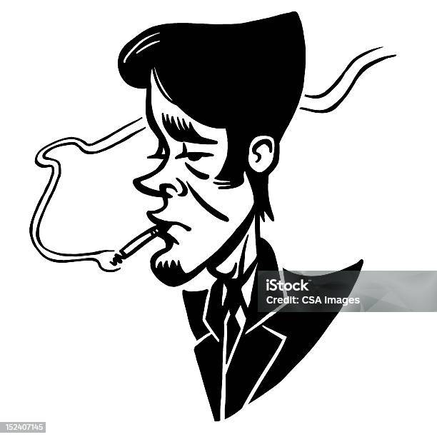 男性喫煙 - 1人のベクターアート素材や画像を多数ご用意 - 1人, 30代の男性一人, もみあげ