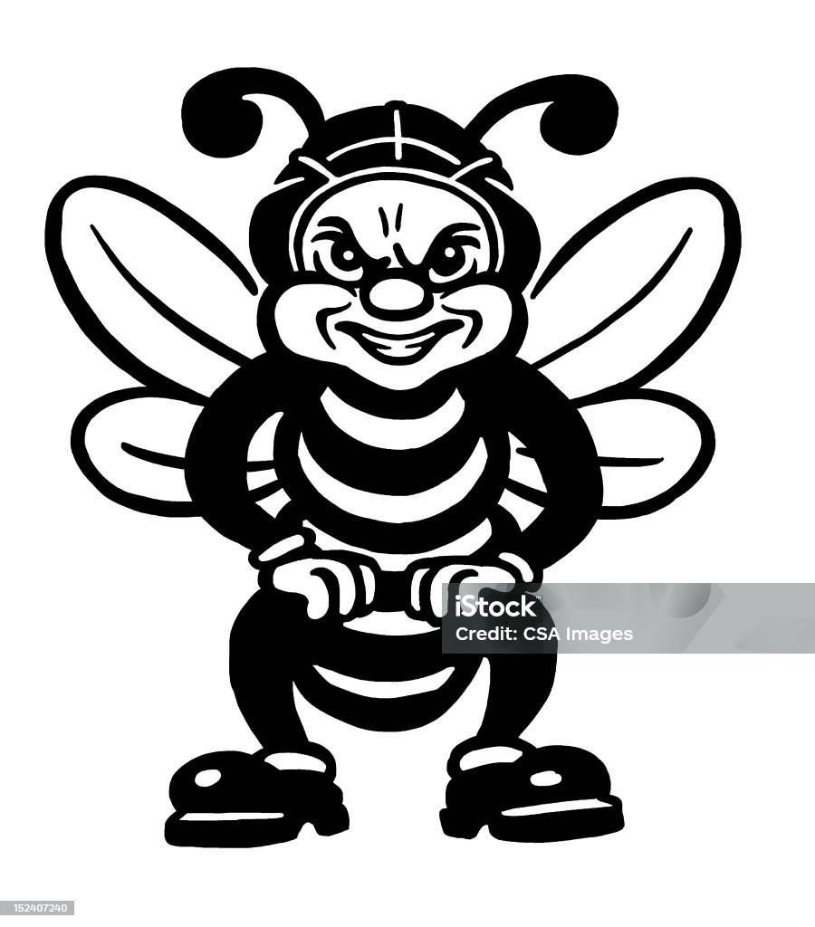 Angry abeja - Ilustración de stock de Abeja libre de derechos