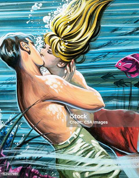 Para Całować W Wodzie - Stockowe grafiki wektorowe i więcej obrazów Bez koszulki - Bez koszulki, Mężczyźni, Blond włosy