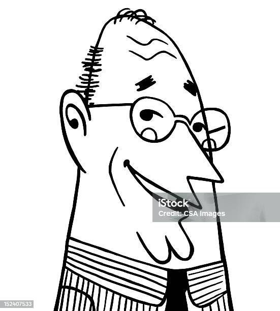 Souriant Homme Portant Des Lunettes Vecteurs libres de droits et plus d'images vectorielles de Accessoire - Accessoire, Adulte, Bonheur