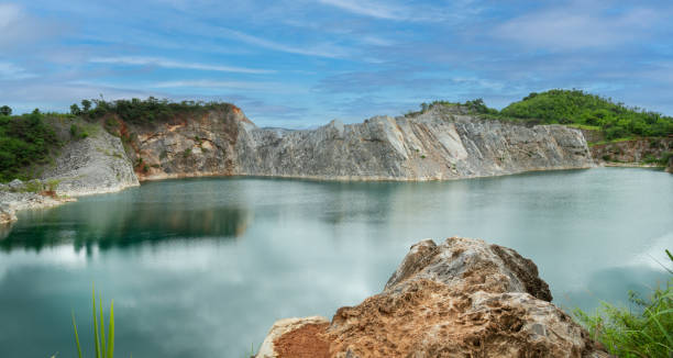 istock Abandoned mine - damaged landscape after ore mining. 1524129080