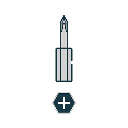 Icon Bit Driver Handle Simple Illustration Driver Bit Plus Small Stock Illustration - Download ...